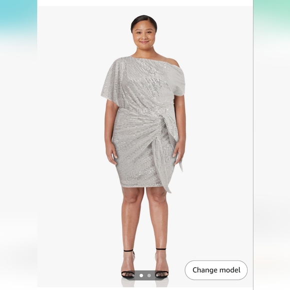 Grace Karin, size extra large, silver sequin - Picture 1 of 3